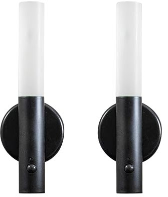 ValueLights | Pair of Black Magnetic Wall Lights with Motion Sensor and USB Rechargeable, Portable Lamp Torch Light | Wall Lights & Home Improvements Essential