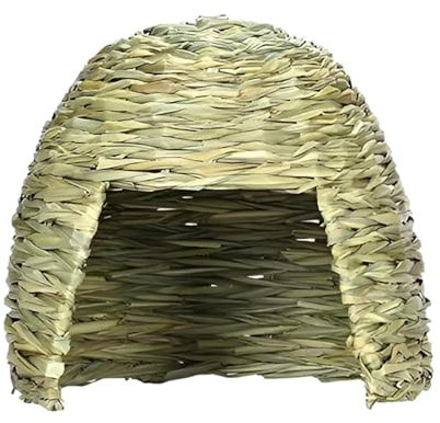 Grashaus für Kaninchen, Chinchillas, Heuhaus für Kaninchen, Spielbereich für Hamster, Versteckbett für Kleintiere, faltbares Kaninchenbett, Grasversteck für Kaninchen und Meerschweinchen, Spielhaus fü