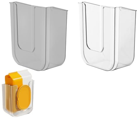2 porta salviette da parete – Contenitore porta salviettine – Scatola dispenser per salviette umidificate – Montaggio a parete – Ricaricabili – Custodie trasparenti da appendere | per bagno, cucina