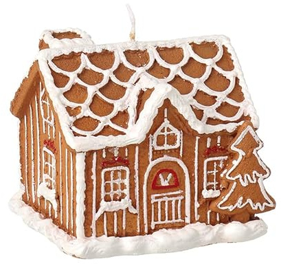 Heaven Sends Vela decorativa festiva de cera real con efecto glaseado para mesa o mantel de Navidad, 12 cm