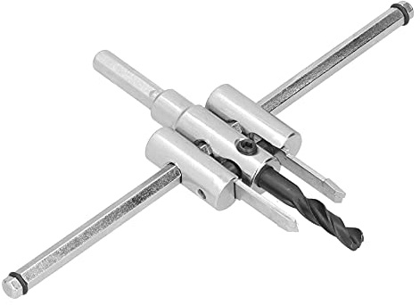 Cryfokt Set di Frese Circolari Regolabili per la Lavorazione del Legno con Regolazione Continua del Diametro, per Incisioni Circolari in Legno/plastica/acrilico, Lame HM e HSS Incluse, per (40-200 mm)