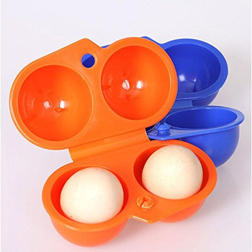 Teabelle Portable œufs Boîte de Rangement Conteneur Randonnée Camping de Transport pour 2 œufs Coque