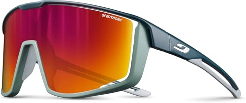 Julbo Lunettes de soleil - FURY Adulte - A partir de 12 ans - Bleu Foncé / Vert - Catégorie 3