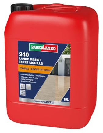 Parexlanko - Hydro-oléofuge de surface - 240 Lanko Resist Effet Mouillé - Protection anti-tache des sols et murs - Rehausse la teinte d’origine - 10L