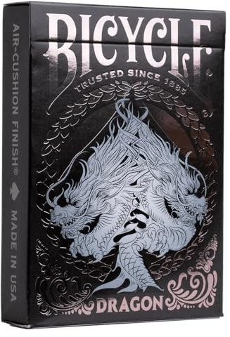 Bicycle Black Dragon Playing Cards - 1 Deck, Air Cushion Finish, Professional, Superb Handling & Durability, Great Gift For Card Collectors, 20 mm x 66 mm x 95 mm
