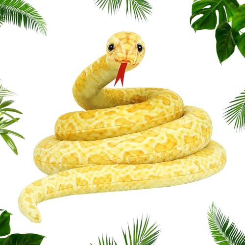 AYSYR Stor ormleksak i bomull för barn, ormemulering för pojkar och flickor, ormrekvisita Snake Prank (200 cm)