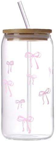 Generico Bicchiere Di Con Cannuccia E Coperchio,A Forma Di Scodella Da 500ml | Da Bere,Per Caffè Freddo, Cocktail, Tè Matcha, Bere Acqua, Bar, Casa, Cucina, Ragazze