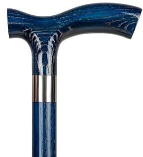 Dr. Watson Classic Fritz Walking Stick – Handcrafted Ash Wood Cane with Polished Stainless Steel Collar