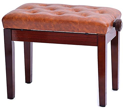 Pianopall med keyboardbänk, enkel hisspall, justerbar pianopall i massivt trä, 65x34x45cm, teak, teak-65x34x45cm, valnöt-65x34x45cm,Walnut-65x34x45cm