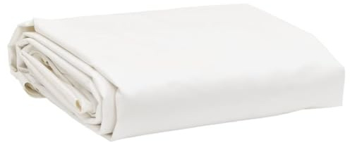 Ordellia Lona blanca de 2,6 m de lona con revestimiento de PVC, 650 g/m², resistente al desgarro e impermeable, con ojales metálicos, para jardín, terraza, balcón, garaje, construcción, protección