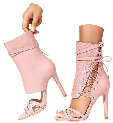 Pumps damer sommar damsandaler med vävd struktur, remmar, stilettklack och öppet tåparti, sexiga och moderna. Kitten Heel Heel Pumps