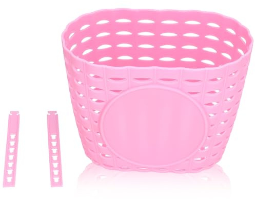 Kids Bike Basket Cycle Basket for Kids,Bicycle Basket with Adjustable Straps Bicycle Handlebar Basket 4.7x5.9x7.9inch Cute Bicycle Front Handlebar Basket for Girls Boy Child,Kids Bike, Scooter