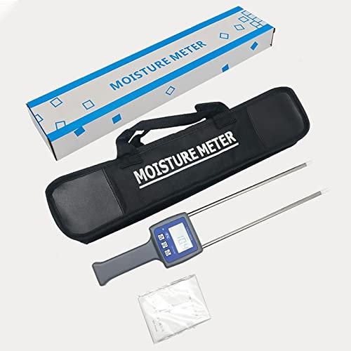 Toplionace Professionelles Hygrometer Holz Sägemehl Pulver Heuballen Torf Feuchtigkeitsmesser Tester Digitaler LCD Feuchtigkeits und Feuchtigkeitsanalysator, TK100W