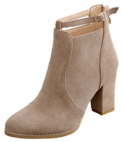 NUSGEAR 2023 Botines Mujer Zapatos Botas de tacón altas Moda Casual Otoño Invierno clásico Comodos Elegante Botas de Nieve Antideslizante caliente Boots cremallera vintage fiesta Zapatos
