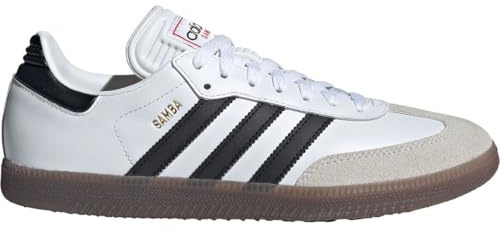Adidas Samba Indoor-Sneaker für Erwachsene, Unisex, Weiß/Schwarz/Lebendiges Rot, 11 US Women/10 US Men