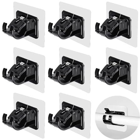 8-teilige Gardinenhalter Ohne Bohren Nagelloser Gardinen Halterung Selbstklebende Gardinen Halterung Gardinen Halterung Fenster geeignet für Küche, Vorhänge, Badezimmer, Schlafzimmer