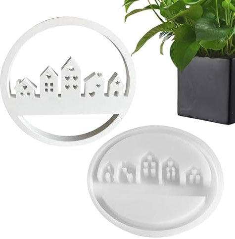 Silikonformen Gießformen Häuser Kerzenhalter | Silikonform Kerzenhalter Gießform Haus Beton Gießform | Gießformen Silikon Gießform Kerzenhalter Für