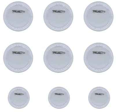 WEAXIO 30 Stück Buttons Selber Machen, 2 Größe 37mm 58mm Klar Pins Knöpfe Abzeichen Kit Transparente DIY Ansteckbuttons für Foto Bild Kleidung