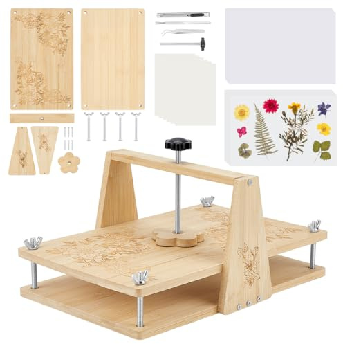 peacoblue Large Flower Press Kit 28×17.8CM DIY Pressed Flower Plant Preservation Kit Leaf&Flower Pressing Kit Arts and Crafts for Adults Great Gift for Lovers