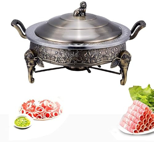 Servidor de buffet con bandeja para alimentos y soportes de combustible para eventos de cocina, perfecto para fiestas y cenas, diseño duradero para servir y exhibir fácilmente