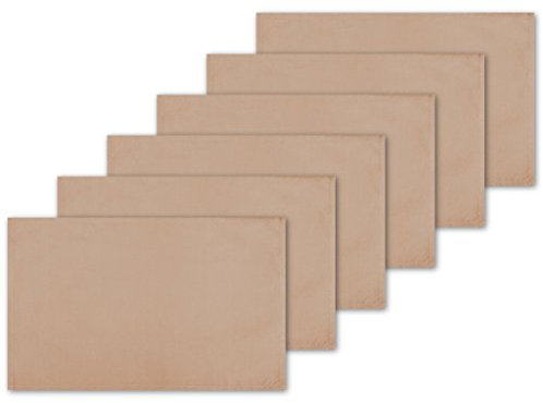 Bestlivings 6er Set Tischsets Platzset Tischuntersetzer Platzdeckchen Tischdeko Tischmatte Essensunterlage Maße 30x45 cm, Farbe: sandgrau - beigegrau