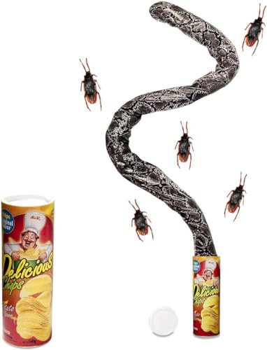 JYOHEY Scherzartikel Kartoffelchips Pop up Tricky Spielzeug Fälschung Schlange und Kakerlake für Geschenk Geburtstags Aprilscherz Spielzeug