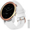 NotoCity Armband für Garmin Vivoactive 4S, Venu 2S/3S, Forerunner 255S/265S, 18mm Ersatzarmband für Vivomove 3S (39mm), Active S, Move 3S, Silikon Armband für Männer und Frauen(L, Weiss)