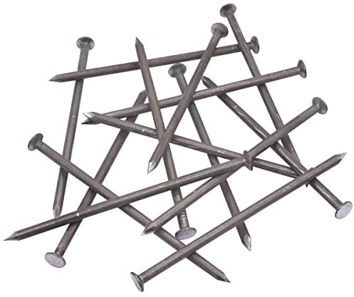 SKIR'CO (170 Stück) Stahl 4,0 x 100 mm Konstruktionsnägel, flacher runder Kopf, Mehrzweck-Drahtnägel für Holz