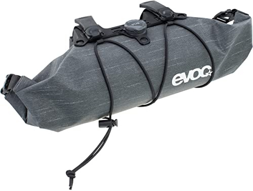 EVOC HANDLEBAR PACK BOA WP 2,5, pratica borsa da bici (moderna borsa da manubrio, borsa anteriore da bici, facile da agganciare, dimensioni: 12,5 x 12,5 x 30 cm, volume: 2,5 l), Grigio Carbonio