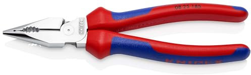 KNIPEX 08 25 185 Spitz-Kombizange mit Comfort-Griffen verchromt 192 mm