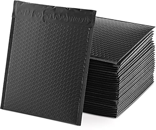 WeeGoo 30 Pcs A4 Black Bubble Mailers, 13x10 inch Padded Envelope