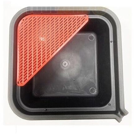 Dunnet Tools Square Oil Drain Pan 10 Litre Waste Oil Coolant Anti Freeze Fuel Gear box Fluid Drainage Tray Bucket with integrated Strainer Perfect for small Trucks Bikes Cars Vans SUV
