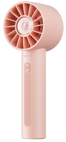 Ultralent Mini ventilateur portatif, portable, USB, rechargeable, 4 vitesses, silencieux, petit ventilateur rose