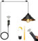 Vintage Hängelampe Kit mit Stecker Pendelleuchte Schwarz Metall Schatten Regenschirm 16.4ft Lampenkabel Dimmbar Plug in Hängende Deckenleuchte für Schlafzimmer Küche Esstisch Wohnzimmer