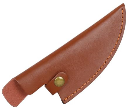 PU Leather Knife Edge Sheath: Suitable for 6 Inch Boning Knife Cleaver Blade Protector - Portable Knife Sheath Cassette (Brown)