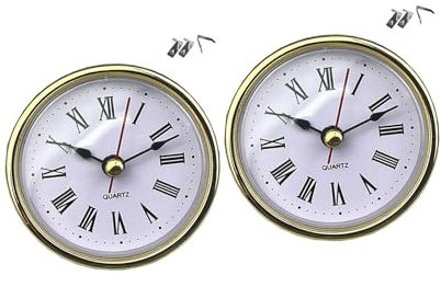 Lilinzhi Esfera blanca redonda de 65 mm con ribete dorado o plateado para reloj de mesa