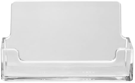 Teron Caja De Tarjetas De Visita, Formato De Paisaje Soporte De Tarjeta De Visita Transparente Para Almacenamiento De Escritorio De Trabajo 31x100x40mm