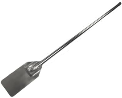 PIXZCSA Paletta per mescolare con manico lungo, spatola in acciaio inossidabile extra lunga, cucchiaio grande in faggio, per mescolare e pentole grandi, pentole per brodo,