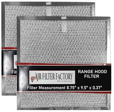 Air Filter Factory 8.75 x 9.5 x 0.375 Inches Range Hood Aluminum Mesh Grease Vent Hood Filter 2-Pack