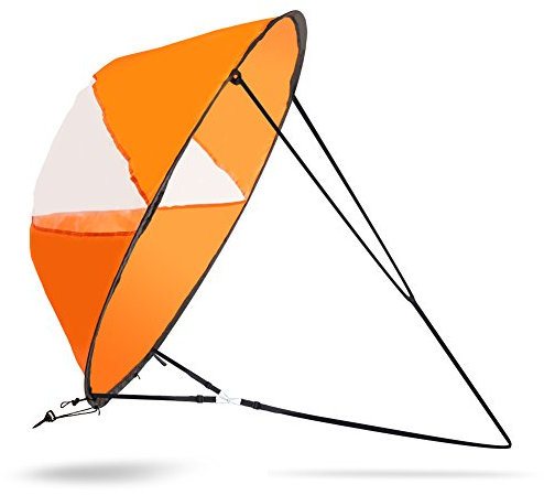 Voile de Kayak 42 pouces Voile de Vent Navigation Pliable Planche à Voile Accessoires Pagaie pour Kayak Canoë Bateaux Gonflable