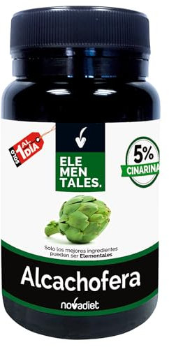 Novadiet - ELEMENTALES ALCACHOFERA Càpsulas con Alcachofera - Complemento Alimenticio que Ayuda a Eliminar Toxinas - Para un Hígado y Vesícula Biliar Saludables - 30 Cápsulas Vegetales