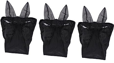 Mipcase Masque Mouche Cheval 3 Pièces Diriger Masquera Prévention des La Prévention De Matières Dangereuses Filet Tête De Cheval Couvre-Chef De Voyage en Avion