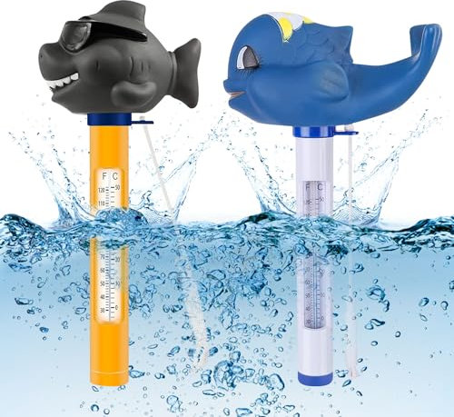 Termometro Galleggiante per Piscina, 2 Pezzi Termometro per Piscina, Floating Termometro, Pool Thermometer, Termometro Galleggiante con Cordicella, Termometro Piscina Per Piscine, Vasche, Spa (M4)