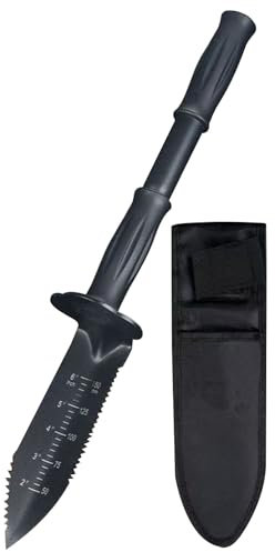 Qaonsciug Pelle à main de camping en acier inoxydable pour le jardin, la randonnée, la randonnée, la randonnée, la truelle, les outils de plein air