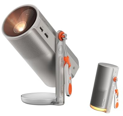 XGIMI MoGo 4 Laser Portable Projector with 4 Filters, 550 ISO Lumens, 360° Built-in Stand, Built-in Battery, 2.5H Movie Time, Google TV with Licensed Netflix, 2×6W Harman Kardon