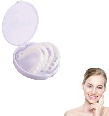 kpquahom Prótesis dentales temporales blanqueamiento dental Joyería dental Kit de blanqueamiento dental Prótesis dentales de silicona Dientes artificiales Dientes