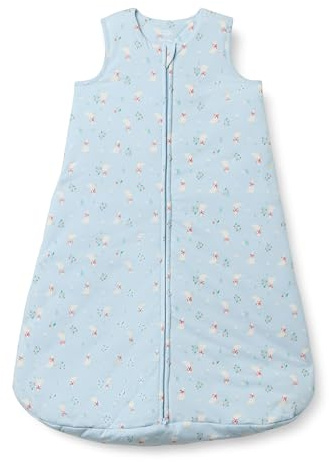 Amazon Essentials x Sofia Grainge Saco de Dormir de Algodón, Manta para Llevar de 2,5TOG Unisex Bebés, Azul Claro Gansos, 18-24 meses