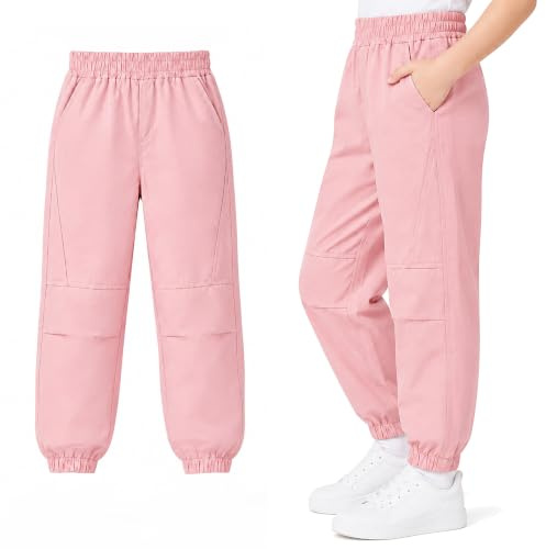 Keyck Wanderhose Jungen Mädchen Wasserdicht Kinder Jogginghose Gr.122-164 | Regenhose Winddichte, Atmungsaktiv Mesh Futter Trekkinghose, Elastische Taille, mit Taschen, Outdoorhose Trainingshose
