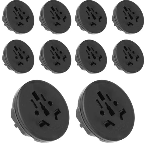 10 st universell reseadapter (svart färg) 16 A Schuko-kontakt till UK USA AUS CN Max 2300 W