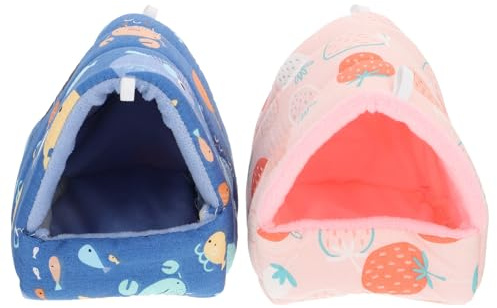 Balacoo 2piezas Cama para Hámster Cálida de Algodón, Diseño de Moda, Fácil de Transportar y Resistente, Adecuado para Mascotas Pequeñas como Ratones y Ardillas